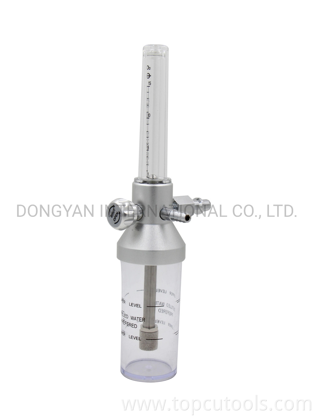 Oxygen Flowmeter with Humidifier Bottle